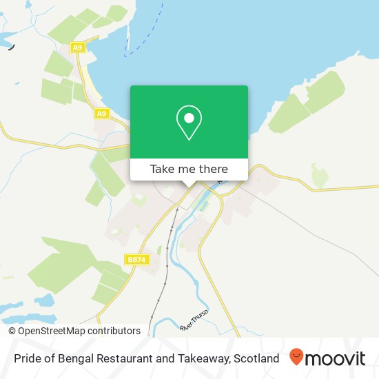 Pride of Bengal Restaurant and Takeaway, Princes Street Thurso Thurso KW14 7 map