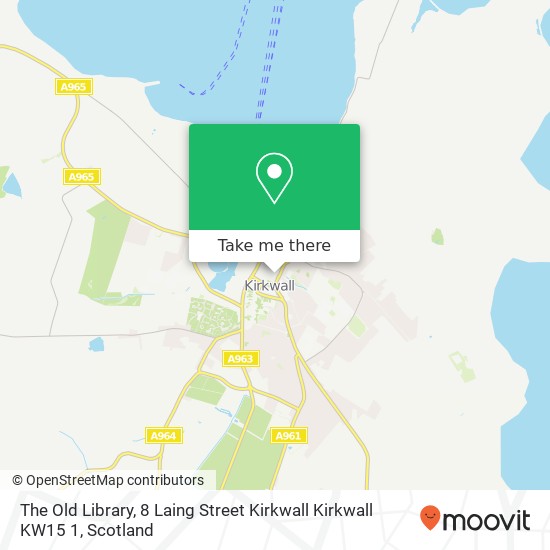 The Old Library, 8 Laing Street Kirkwall Kirkwall KW15 1 map