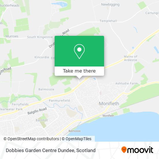 Dobbies Garden Centre Dundee map