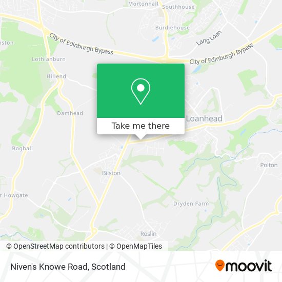 Niven's Knowe Road map