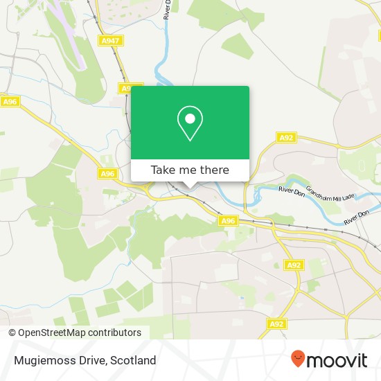 Mugiemoss Drive map