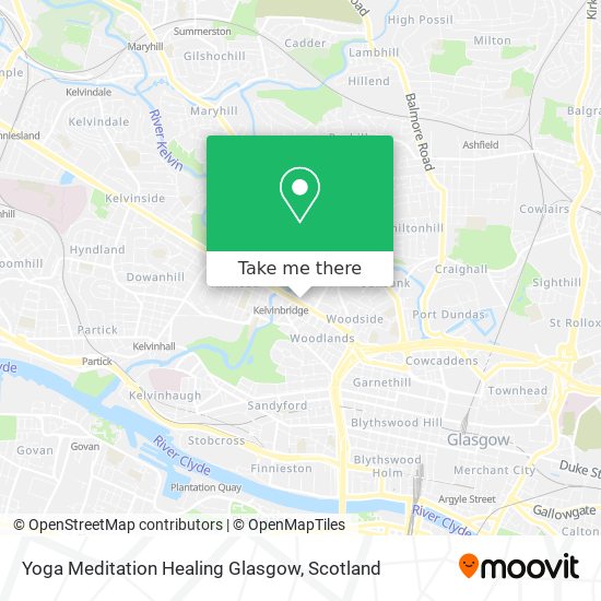 Yoga Meditation Healing Glasgow map