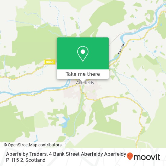 Aberfelby Traders, 4 Bank Street Aberfeldy Aberfeldy PH15 2 map