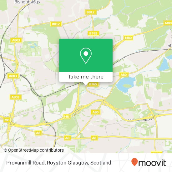 Provanmill Road, Royston Glasgow map