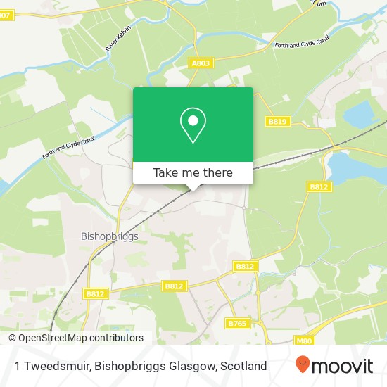 1 Tweedsmuir, Bishopbriggs Glasgow map