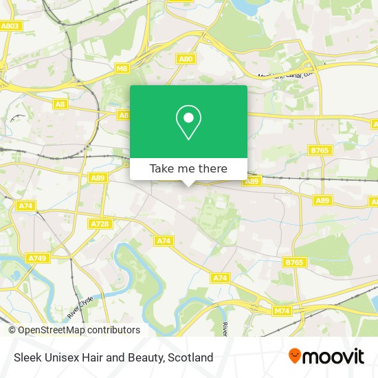 Sleek Unisex Hair and Beauty map