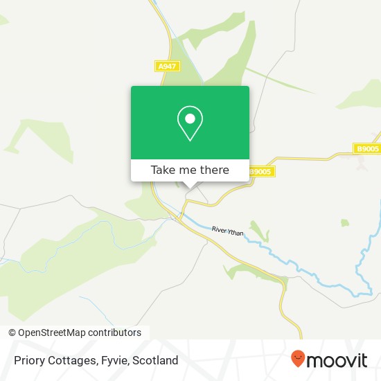 Priory Cottages, Fyvie map