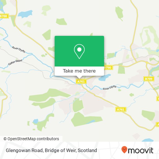 Glengowan Road, Bridge of Weir map