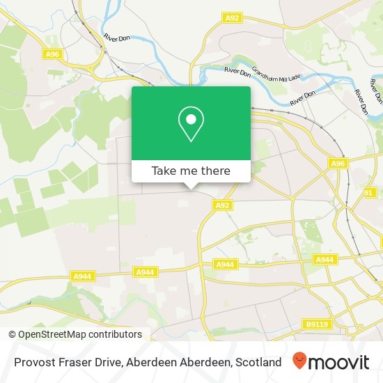 Provost Fraser Drive, Aberdeen Aberdeen map