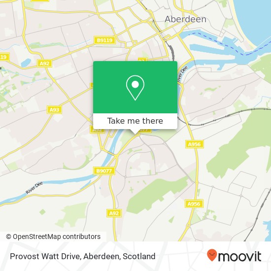 Provost Watt Drive, Aberdeen map