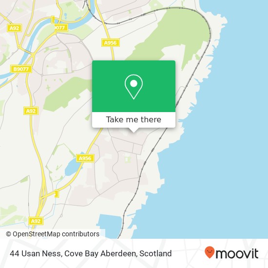 44 Usan Ness, Cove Bay Aberdeen map