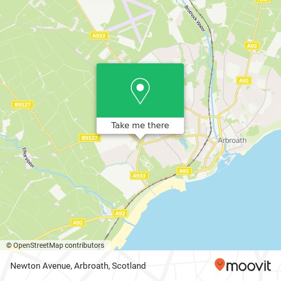Newton Avenue, Arbroath map
