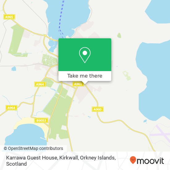 Karrawa Guest House, Kirkwall, Orkney Islands map