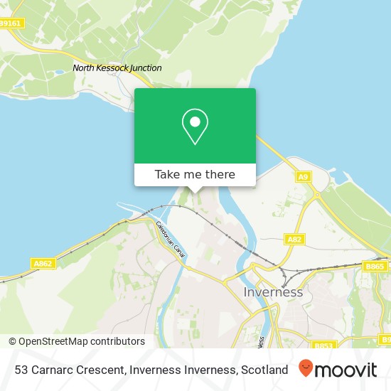 53 Carnarc Crescent, Inverness Inverness map