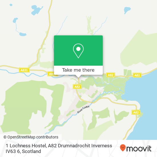 1 Lochness Hostel, A82 Drumnadrochit Inverness IV63 6 map