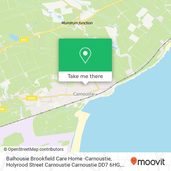 Balhousie Brookfield Care Home -Carnoustie, Holyrood Street Carnoustie Carnoustie DD7 6HG map