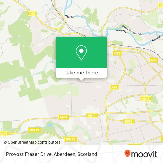Provost Fraser Drive, Aberdeen map