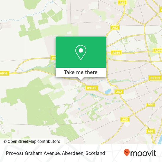 Provost Graham Avenue, Aberdeen map