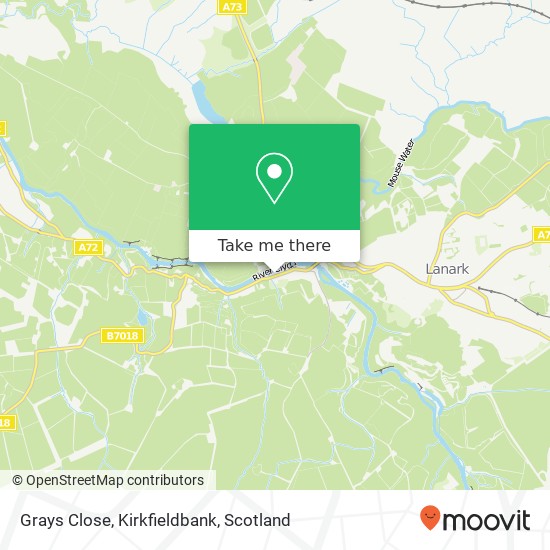 Grays Close, Kirkfieldbank map