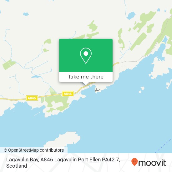 Lagavulin Bay, A846 Lagavulin Port Ellen PA42 7 map