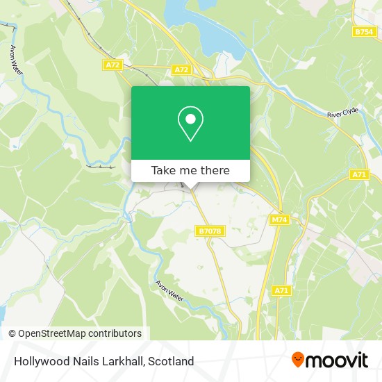 Hollywood Nails Larkhall map