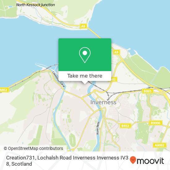 Creation731, Lochalsh Road Inverness Inverness IV3 8 map