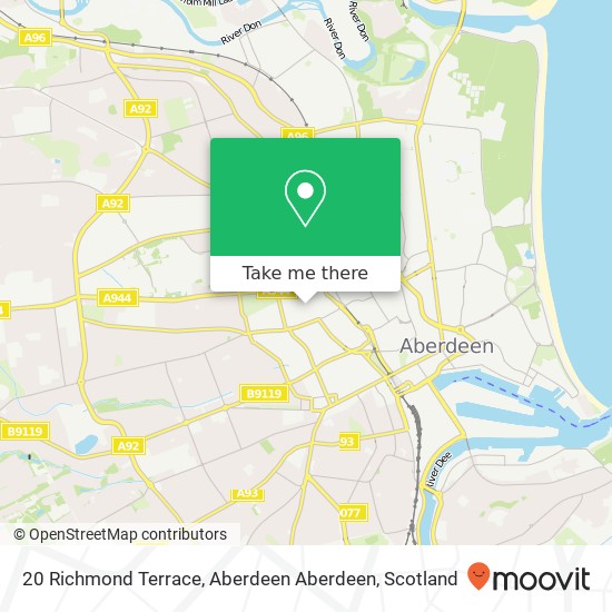 20 Richmond Terrace, Aberdeen Aberdeen map