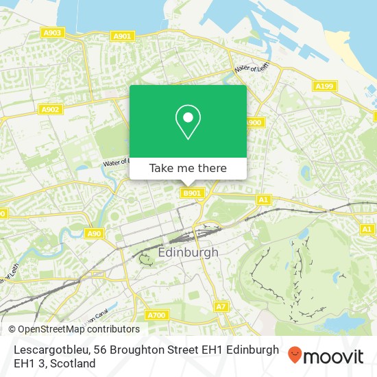 Lescargotbleu, 56 Broughton Street EH1 Edinburgh EH1 3 map