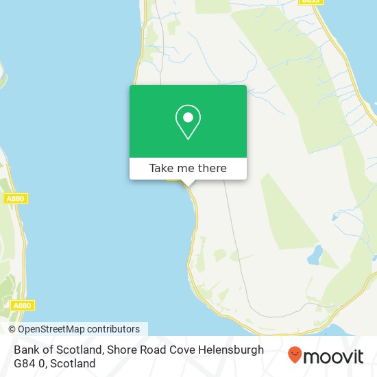 Bank of Scotland, Shore Road Cove Helensburgh G84 0 map