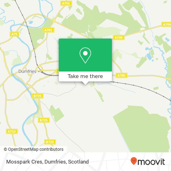 Mosspark Cres, Dumfries map