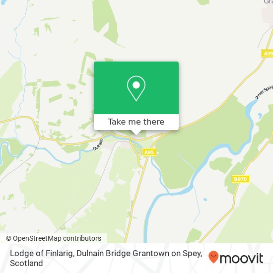 Lodge of Finlarig, Dulnain Bridge Grantown on Spey map