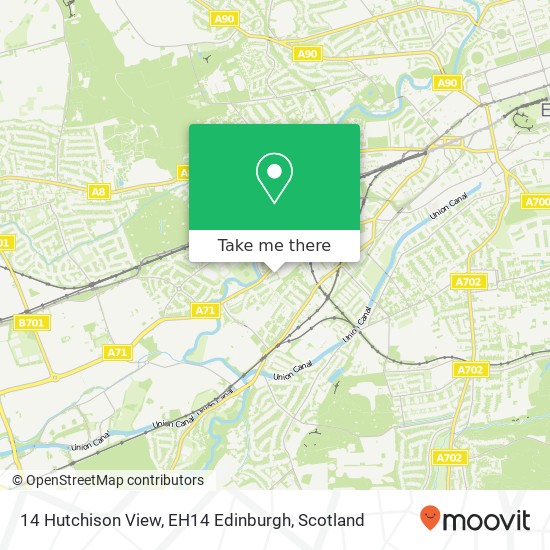 14 Hutchison View, EH14 Edinburgh map