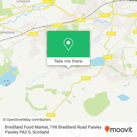 Brediland Food Market, 198 Brediland Road Paisley Paisley PA2 0 map