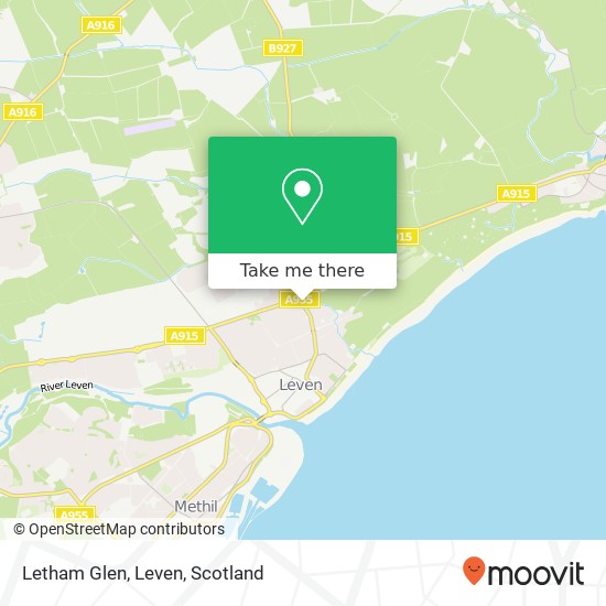 Letham Glen, Leven map