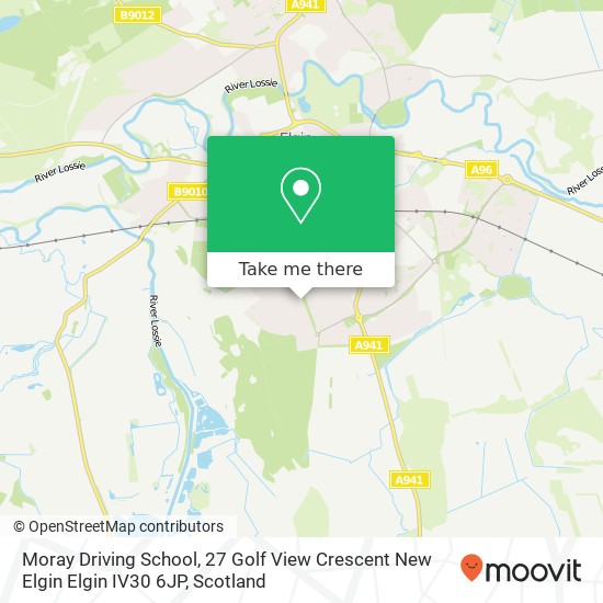 Moray Driving School, 27 Golf View Crescent New Elgin Elgin IV30 6JP map