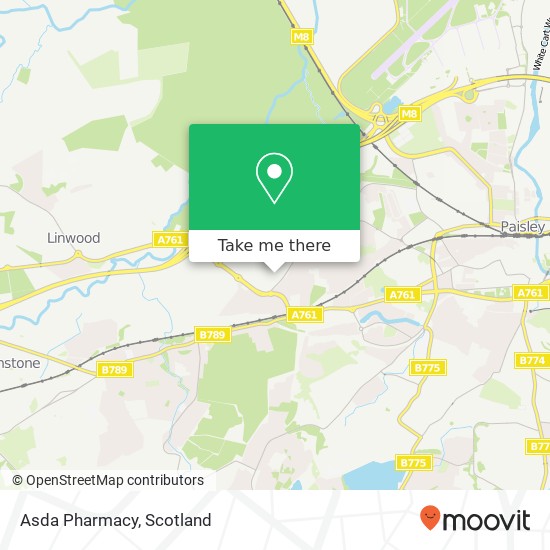 Asda Pharmacy, Paisley map