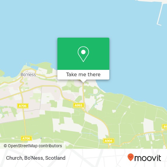 Church, Bo'Ness map