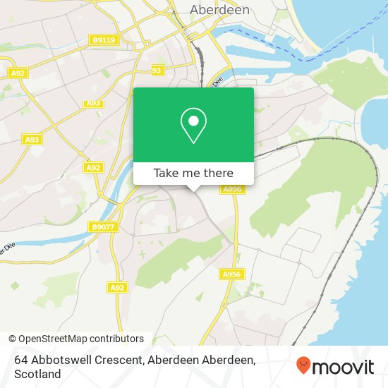 64 Abbotswell Crescent, Aberdeen Aberdeen map