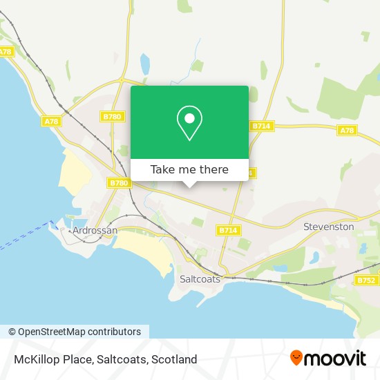 McKillop Place, Saltcoats map