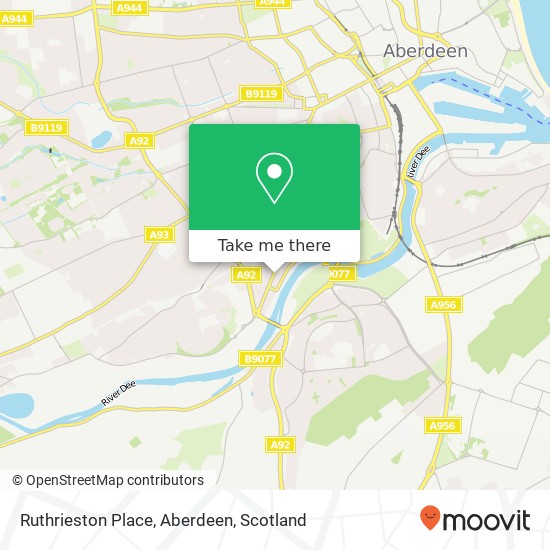 Ruthrieston Place, Aberdeen map
