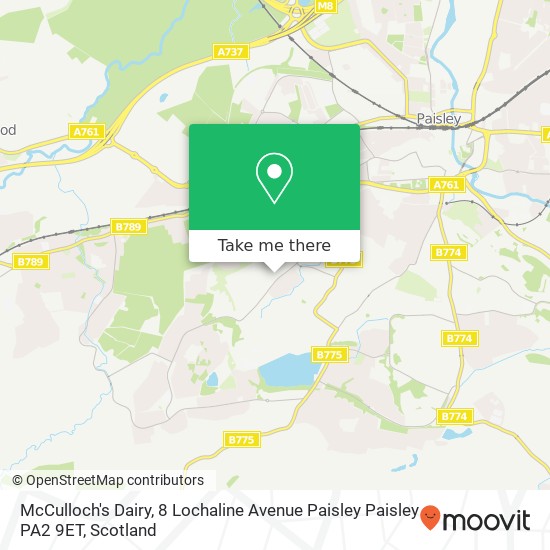 McCulloch's Dairy, 8 Lochaline Avenue Paisley Paisley PA2 9ET map