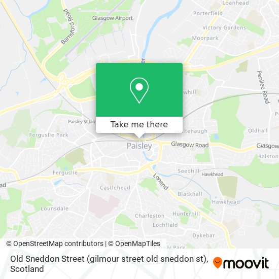 Old Sneddon Street (gilmour street old sneddon st) map