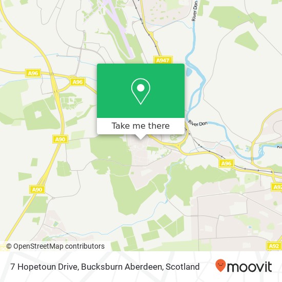 7 Hopetoun Drive, Bucksburn Aberdeen map