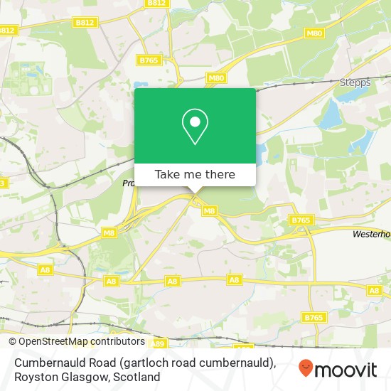 Cumbernauld Road (gartloch road cumbernauld), Royston Glasgow map