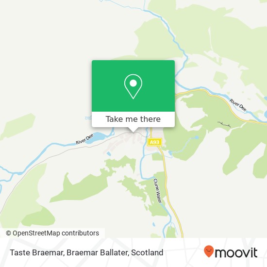 Taste Braemar, Braemar Ballater map