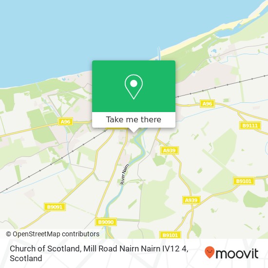 Church of Scotland, Mill Road Nairn Nairn IV12 4 map