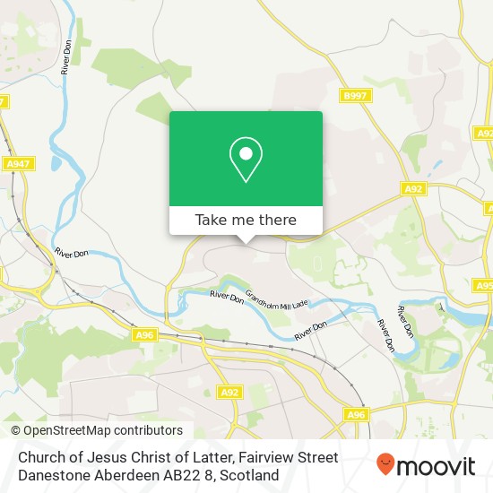Church of Jesus Christ of Latter, Fairview Street Danestone Aberdeen AB22 8 map