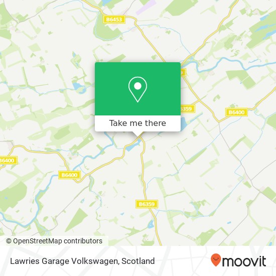 Lawries Garage Volkswagen, The Green Melrose Melrose TD6 9 map