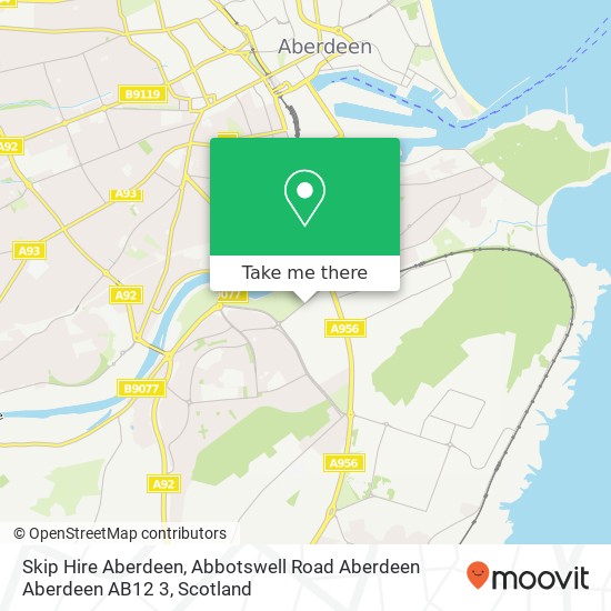 Skip Hire Aberdeen, Abbotswell Road Aberdeen Aberdeen AB12 3 map