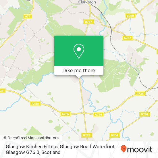 Glasgow Kitchen Fitters, Glasgow Road Waterfoot Glasgow G76 0 map